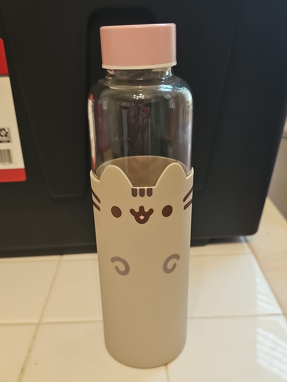 Pusheen The Cat Glass Water Bottle